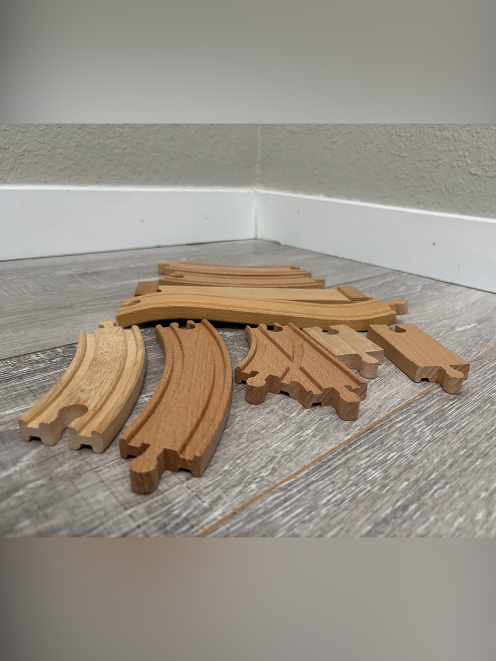 Wooden Track - Set #7 - 9 Pieces - Picture 3 of 7